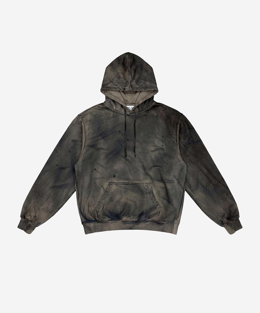 BLR Irregular Washed Sweat Hoodie Brown