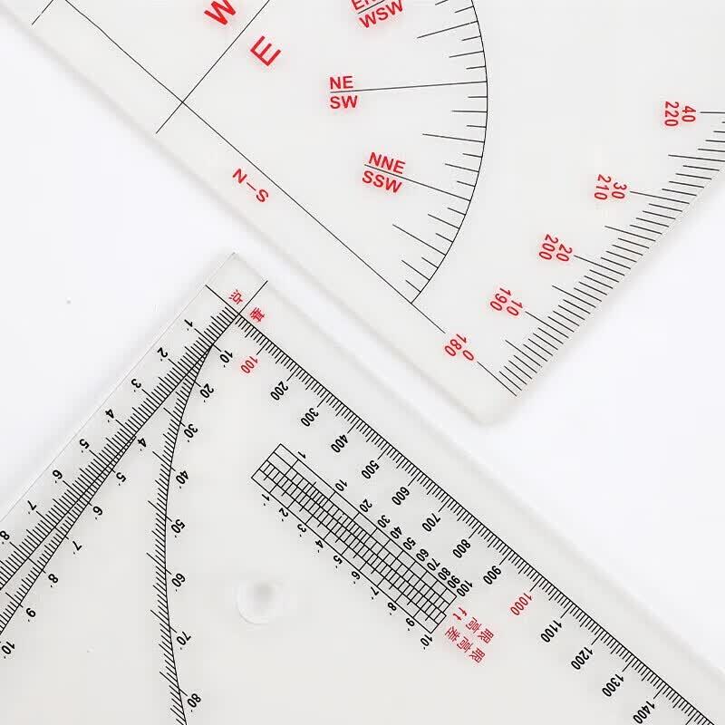 Yingjia Nautical Charting Triangle Ruler Set