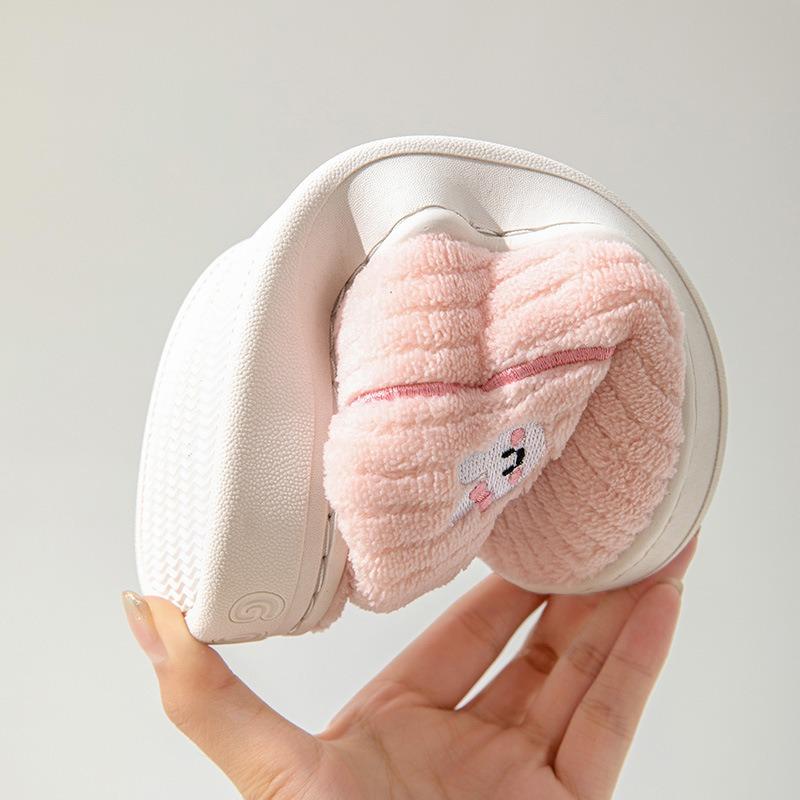 Cotton slippers women's autumn and winter thick-bottomed indoor non-slip home warmth and wear-resistant couple plush slippers men