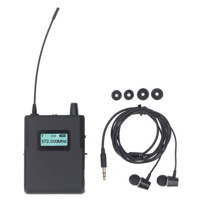 S2D 560-596MHz Digital Wireless IEM System Receiver with Earphone for Stage Live Performance