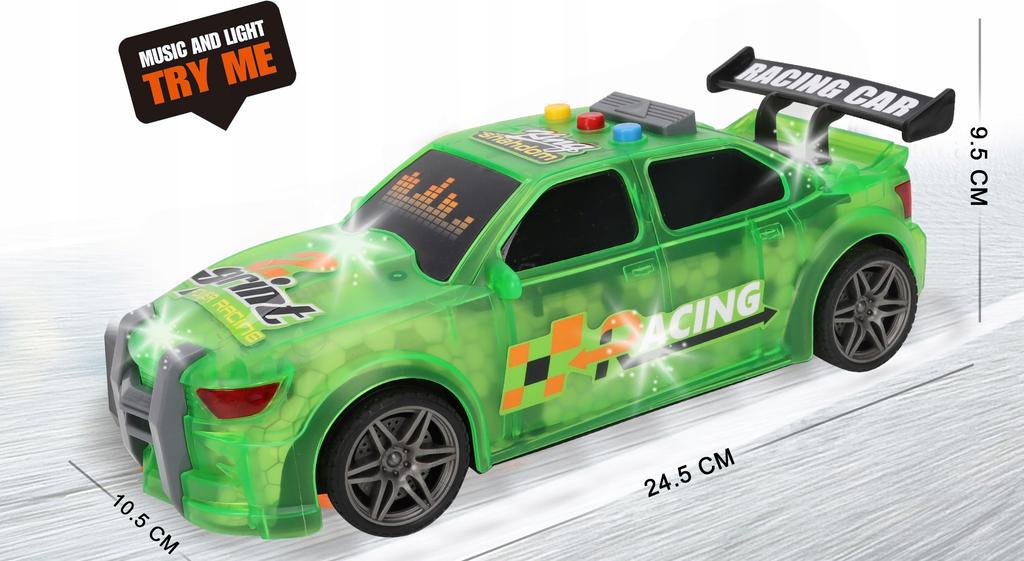 Sports Car Race Car Vehicle Green Light Inertia 1:16