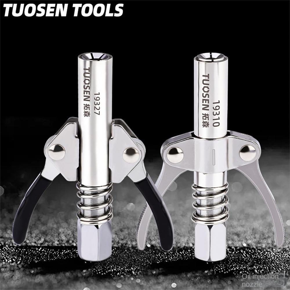 Oil Filling Tool Self-locking Double Gear 90x15mm Steel Car Tools Gun Coupler High Pressure Fast Rease Injector Nipple