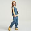 Montagut Girls' Japanese Forest Style Denim Vest Two-Piece Set