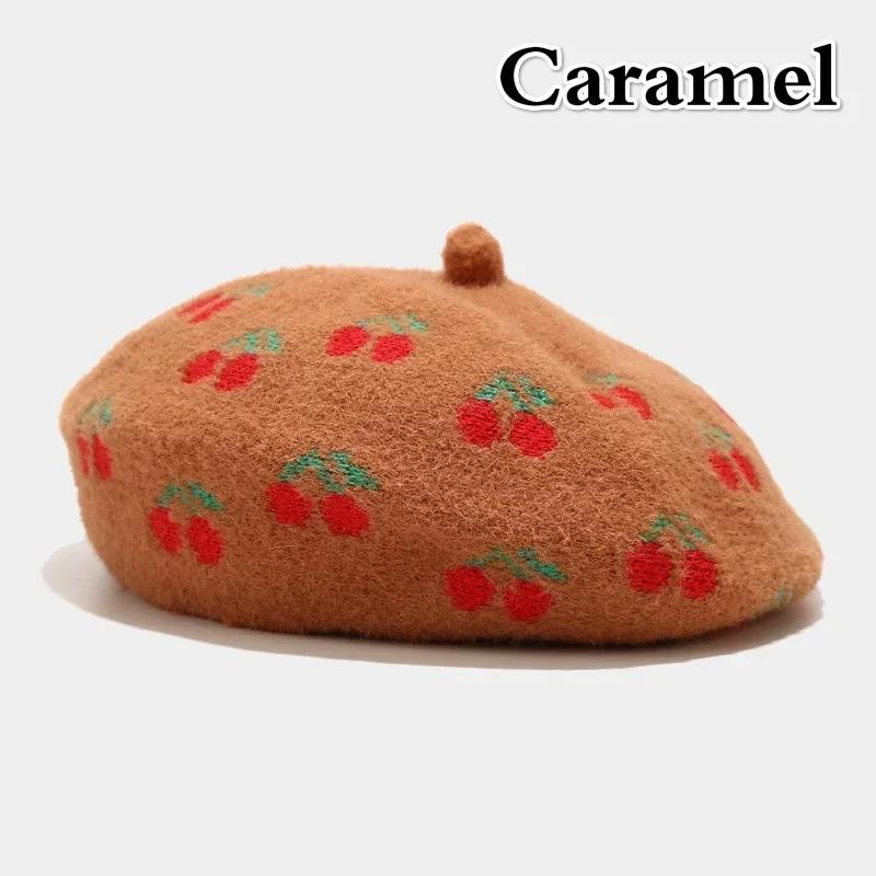 Fashion Multicolor Autumn and Winter Warm Hats Wool Thick Berets French Artist Women Painter Hat Warm Cap Beanies Accessories