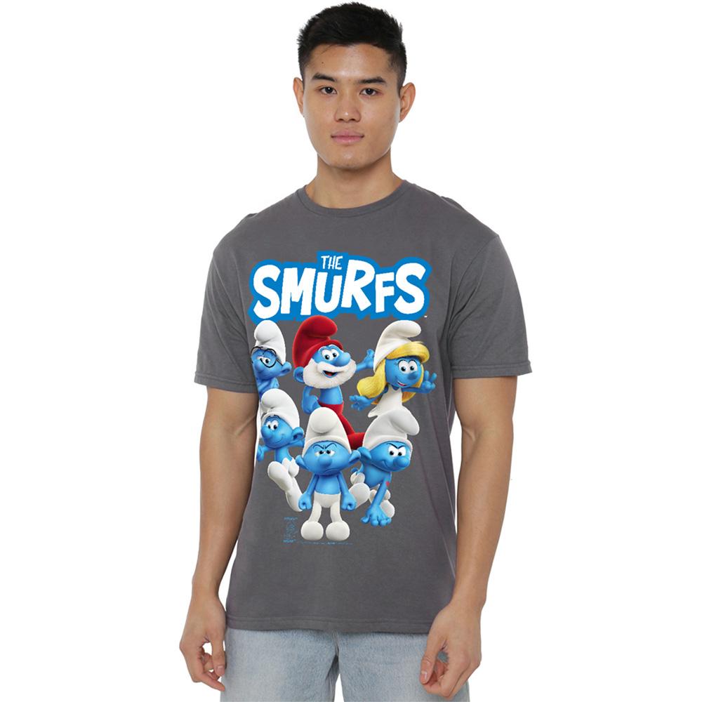 The Smurfs Unisex Adult Group Shot T-Shirt