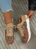 Thick-Soled Camouflage Lace-Up Casual Sneakers Women'S Large-Size Low-Top Single Shoes Running Shoes