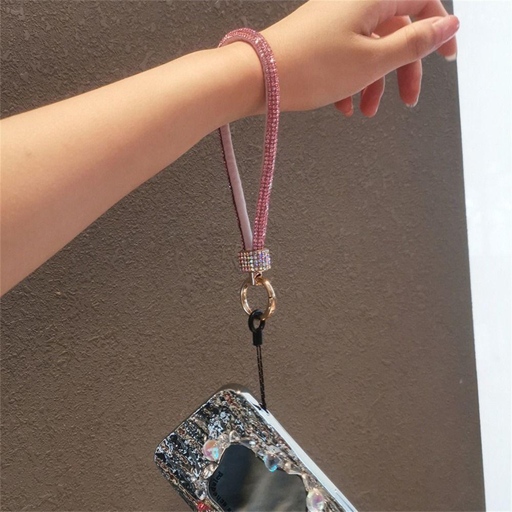 Bling Bling Mobile Phone Lanyard Rhinestone  Lanyard Phone Wrist Strap  Hanging Ornaments