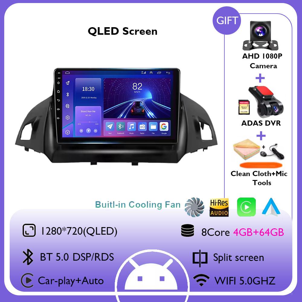 Android 14 For FORD C-MAX KUGA 2 ESCAPE 3 2012 - 2019 Car Radio Multimedia Video Player Navigation GPS 4G+WIFI Stereo Head Unit