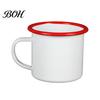 Durable Steel Water Cup Enamel Coffee Mug with Handle, Retro Style Cup, Smooth Lead Free Drinking Vessel Surface Portable for Hot Tea And Milk Outdoor