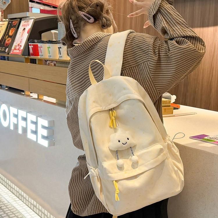 Schoolbag College Style Tie-dye Schoolbag for Female Junior High School Students 1011 New Lightweight, Simple and Large-capacity Travel Versatile