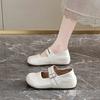 Fashion Evening Temperament Mary Jane Shoes Women's 2025 Autumn New Flat-soled Small Leather Shoes Can Be Stepped On Two Single Shoes