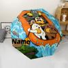 Custom Name We Bare Bears Theme Automatic Umbrella, Lightweight & Portable, 8 Rib, Perfect for Outdoor Travel, Birthdays, Christmas, Gifts.