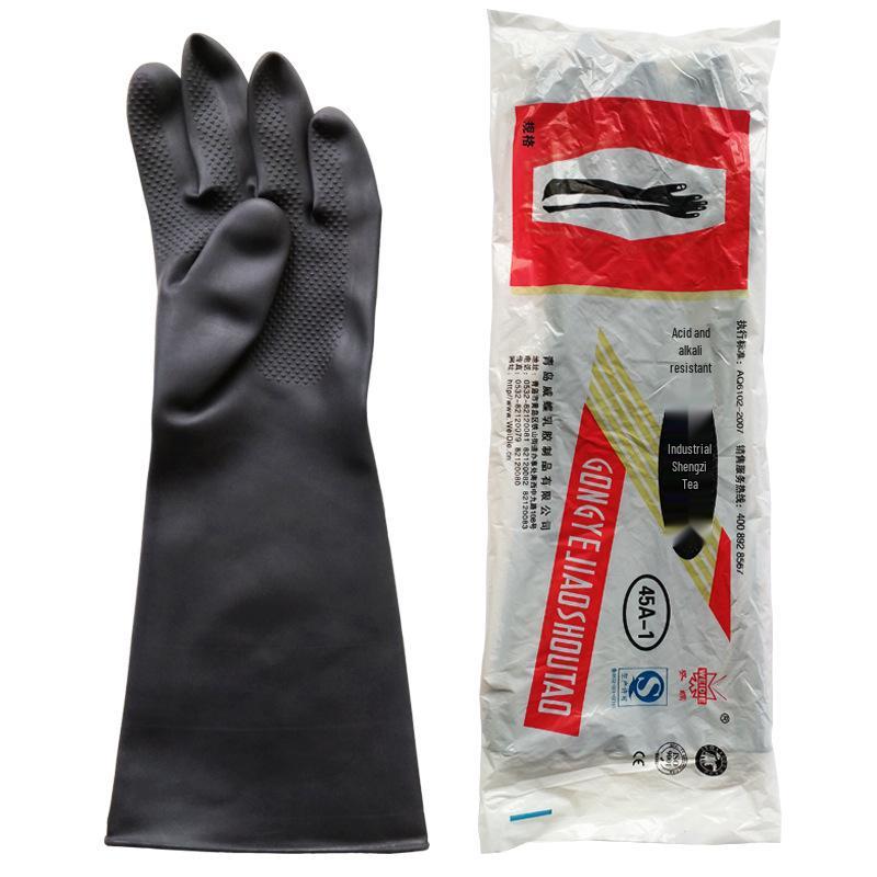 Acid & Alkali Resistant Non-Slip Latex Gloves for Chemical Experiments