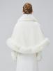 BEAUTELICATE Thick Faux Fur Warm Winter Bolero for and Ivory Women's Shawl, Weddings, Parties, Coming-of-Age Ceremonies, Christmas,