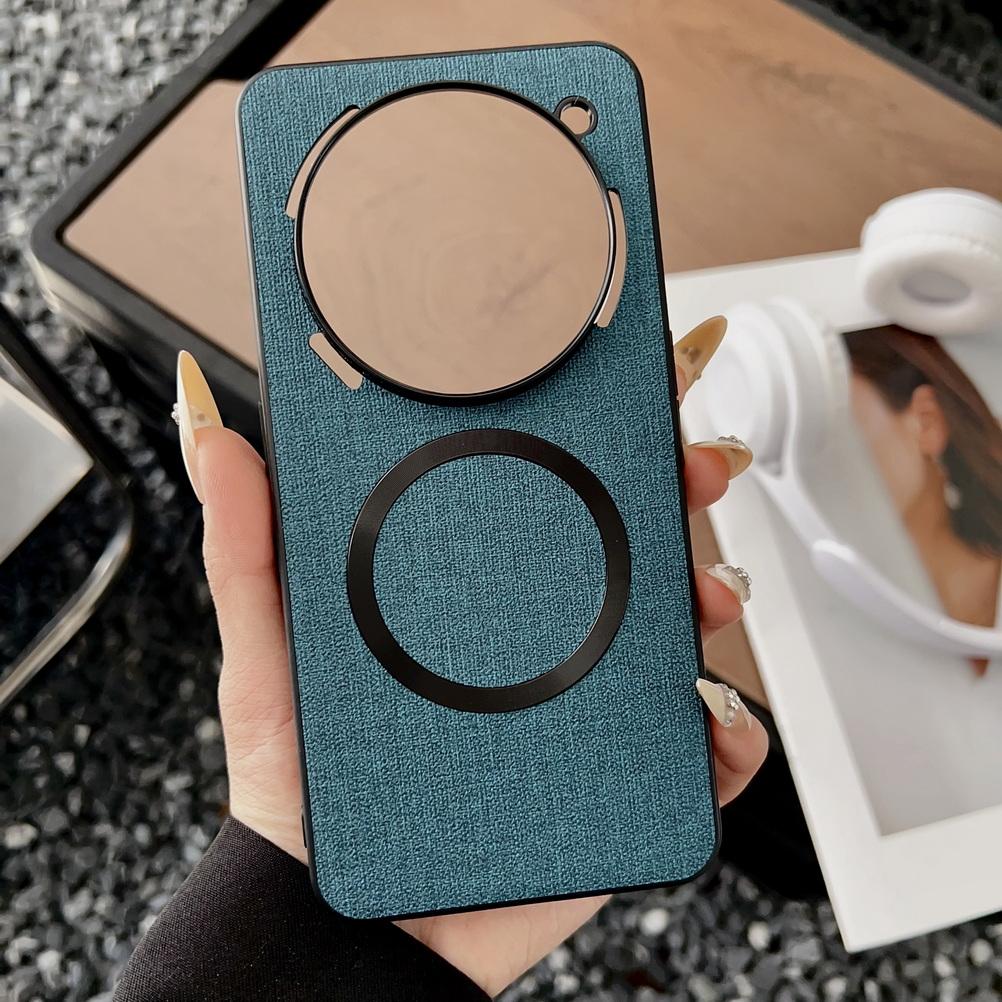Magsafe Magnetic Plain Leather Case For Nothing Phone 3a Pro Phone 3a Nothing Phone 2a Luxury Cloth Wireless Charging Cover