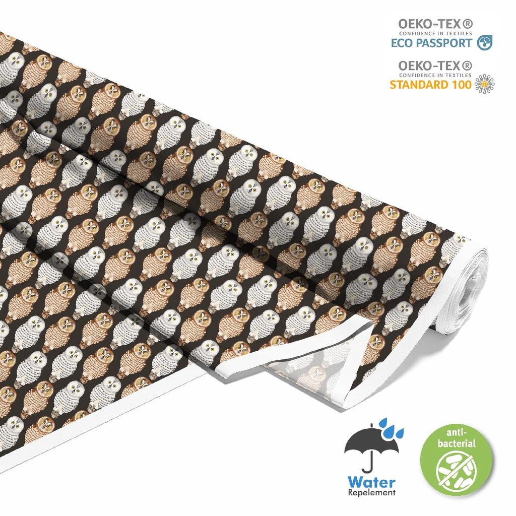Outdoor Dekostoffe Oxford - Motiv Eulen I Dx457
