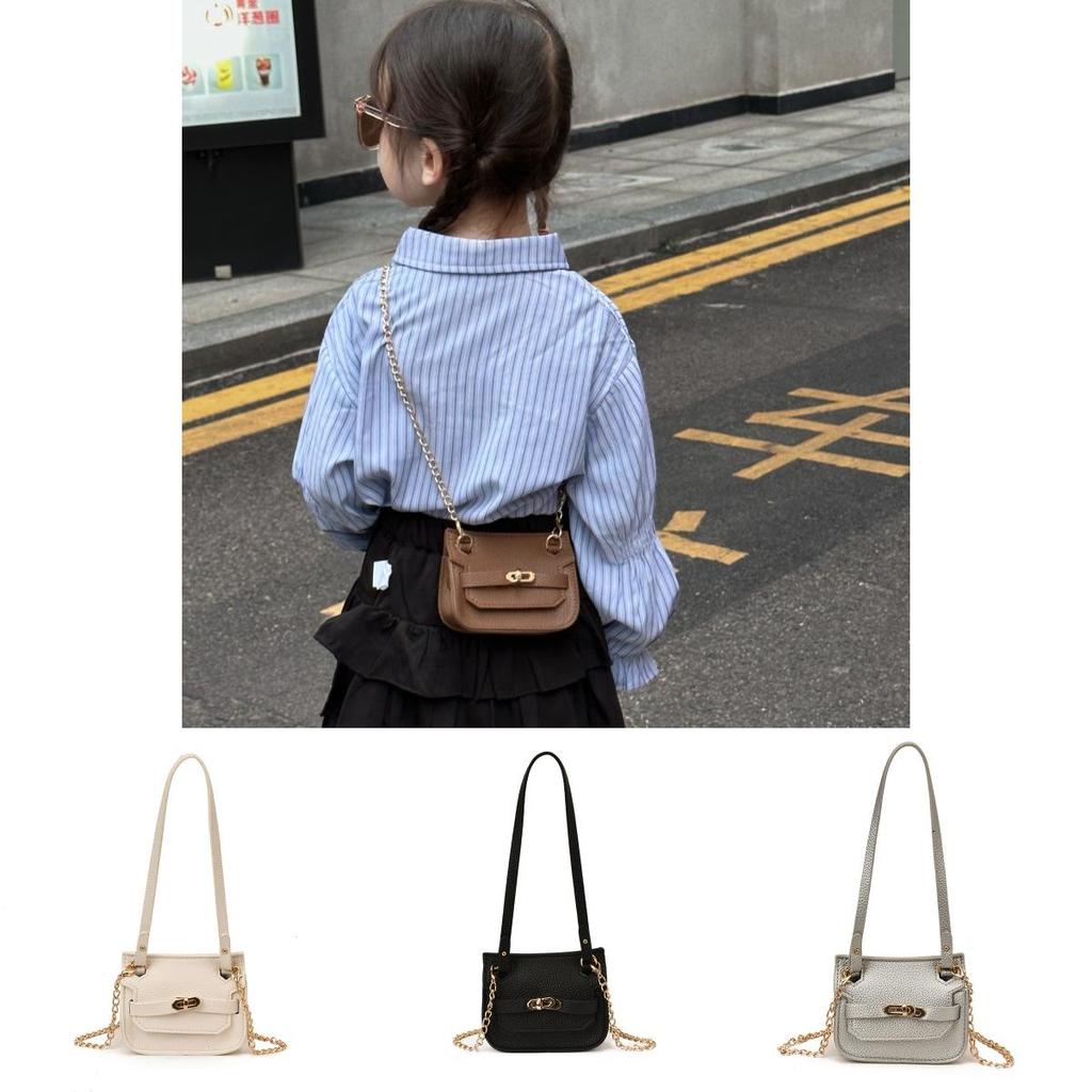 Simple Solid Color Shoulder Crossbody Bag With Chain Design For Daily Use