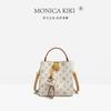 Light luxury niche bag women 2025 new super fire commuter old flower bucket bag foreign style versatile messenger bag