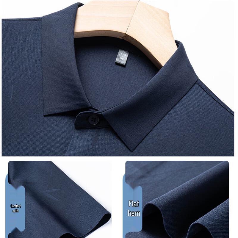 Hengyuanxiang Men's Wrinkle-Resistant Printed Short-Sleeve Shirt