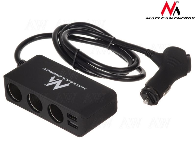 Trójnik rozdzielacz zapalniczki 12-24v 2xusb 120w