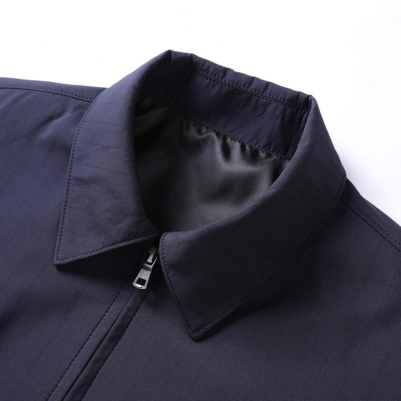 New Spring and Autumn Jackets, Casual Large Size Loose Jackets, Men's Lapel Tops, Middle-aged Casual Dad Wear