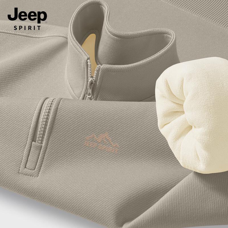 JEEP SPIRIT Herren Fleecegefüttertes Freizeit-Sweatshirt
