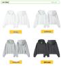 Silver Fox Velvet Women's 450g Heavyweight Hooded Sweatshirt - Short, Trendy Drop Shoulder Pullover for Autumn/Winter 