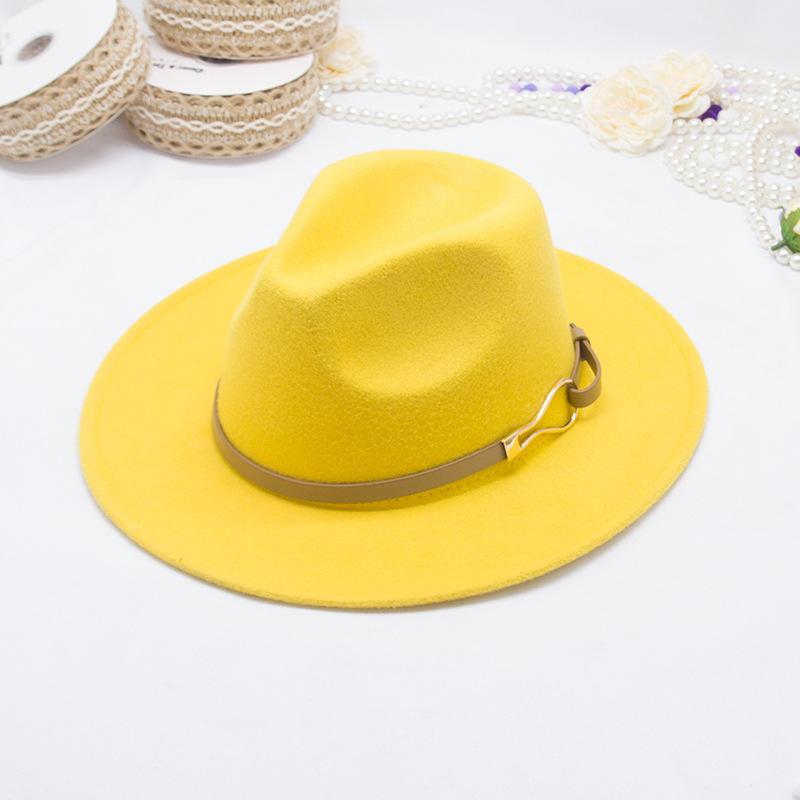 Chapeau Chapeau Fedora Souple Femmes Grand Bord Large 9.5cm Vintage Kaki Feutré Chapeau Jazz Hiver Formel Chapeau Sombreros De Mujer EMA