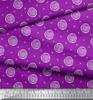 Soimoi Green Japan Crepe Satin Fabric Spiral & Geometric Decor Fabric Printed Metre 42 Inch