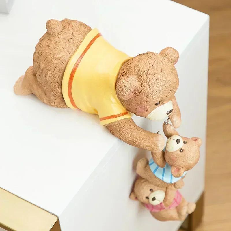3 stuks/set Nordic-stijl Hars Kleine Cadeautjes voor het Bureau Hars Handwerk Decoratie Cadeau Figuurtjes Decoratieve Items