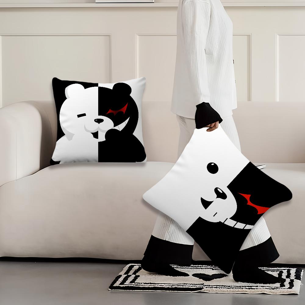 Game D-danganronpa Cool bear cushion cover Pillow Case Pillowcase Soft Skin Friendly & Comfortable with a Hidden Zipper