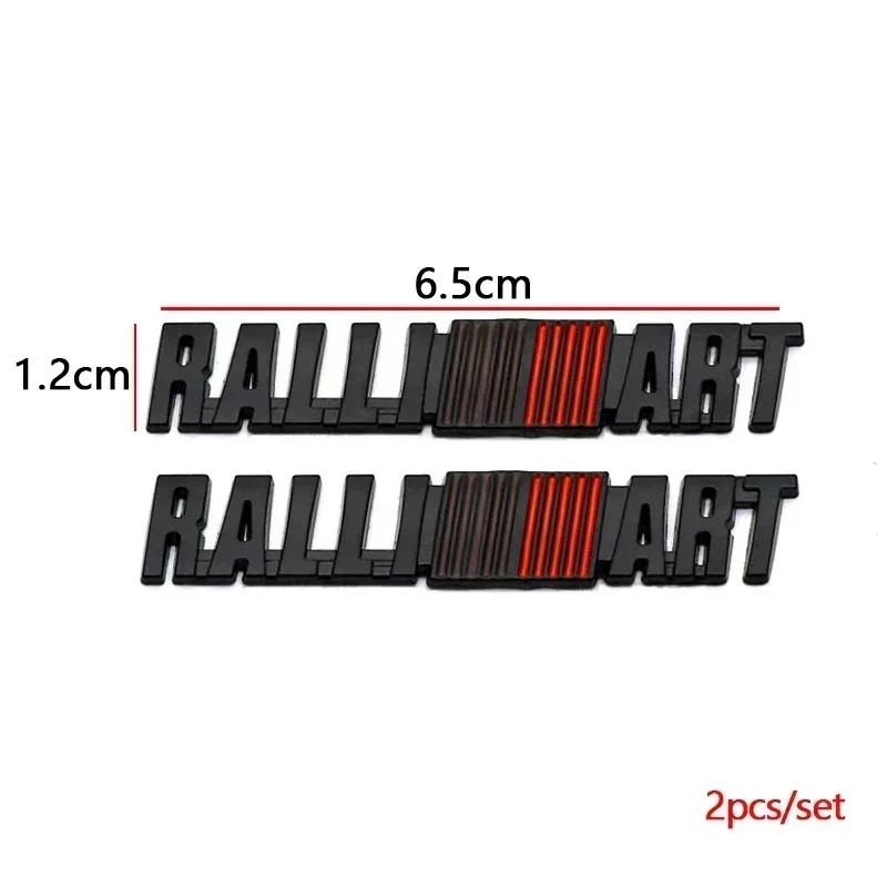 For Mitsubishi RALLIART ASX Triton Outlander Lancer Mirage Xpander Triton Metal 3D Car Front Grille Badge Rear Trunk Sticker UG2