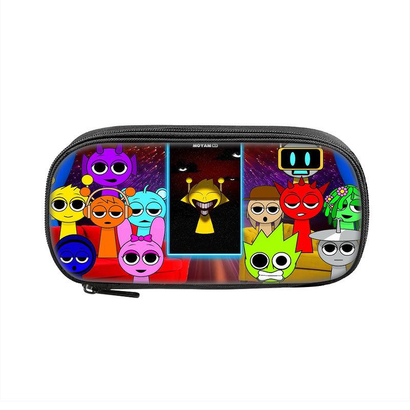 Rhythm Box Printed Pencil Bag Sprunki Music Game Elementary And Secondary School Children'S Pencil Stationery Bag