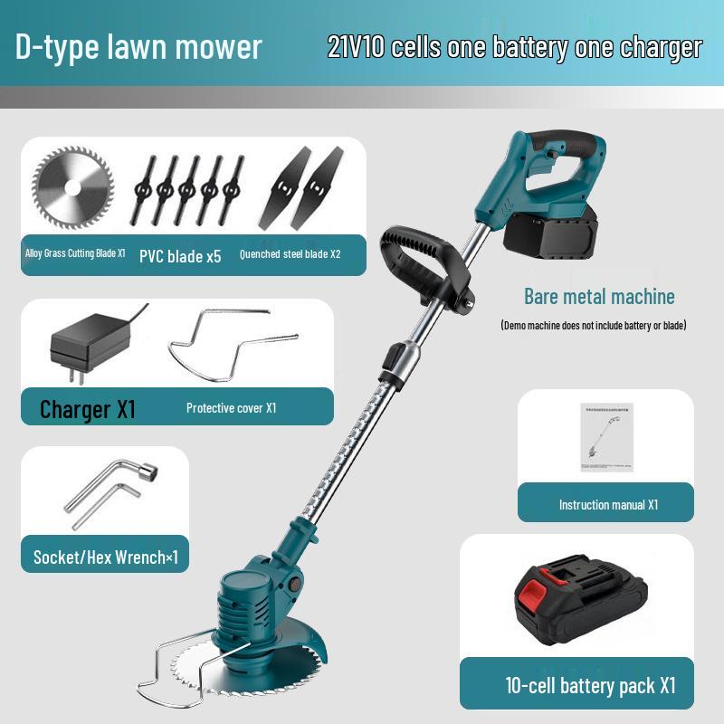 Cordless Rechargeable Lawn Mower & Handheld Electric Grass Trimmer