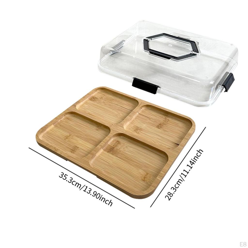 Charcuterie Board ,Appetizer Serving Tray ,Platter ,Portable with Clear Lid Pizza Cheese