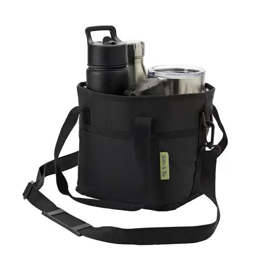 

Insulated Drink Carrier Bag with Handle Strap Water Bottle Holder for 4 Cups Detachable Divider Multi-Purpose Cooler Tote for Picnic Travel Sports