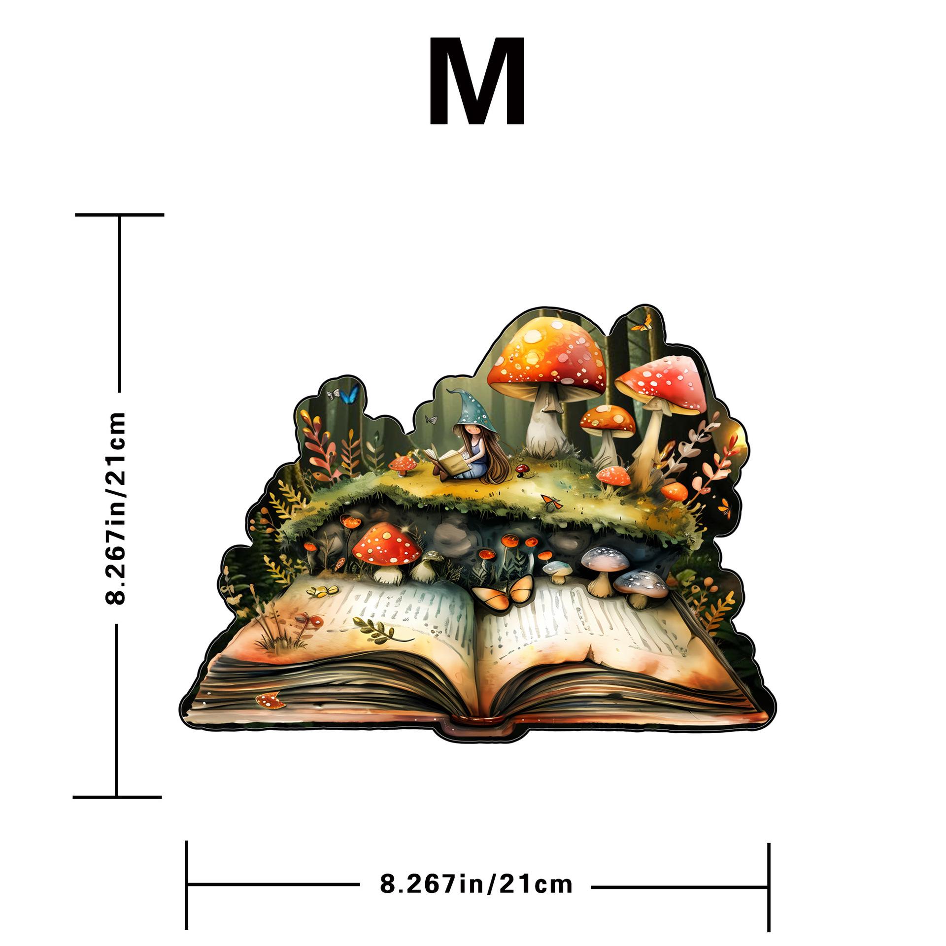 Wacocetoy Wooden Mushroom Puzzle Toy - Interlocking Irregular Shapes, Festival Gift, Handmade Brain Teaser Money Box