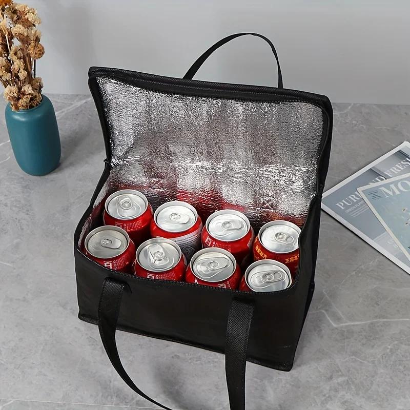 Portable Lunch Cooler Bag Folding Insulation Picnic Ice Pack Food Thermal Bag Drink Carrier Insulated Bags Beer Delivery Bag