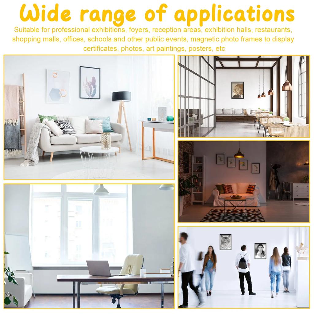 5/10pcs Diamond Art Frames Magnetic Picture Frame Flexible PVC Picture Frames for Wall Magnetic Diamond Frame Self-Adhesive