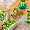 Glass Painted Christmas Decorations Green Christmas Tree Pendant  for Mall Window Scene Layout