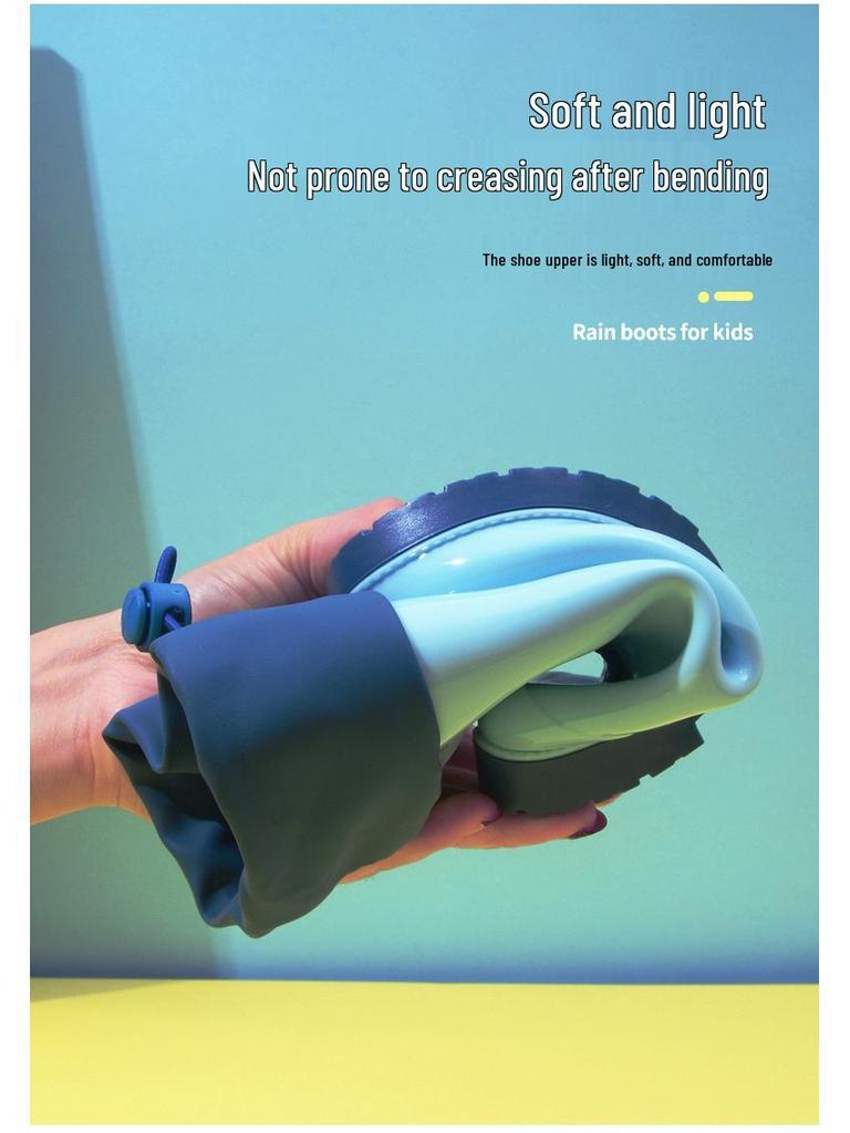 Children's Waterproof Unicorn & Dinosaur Rain Boots with Non-Slip Sole, Fleece-Lined for Boys & Girls