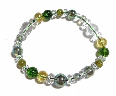 Natural Stone Bracelet Money Luck Love Luck Healing Peridot Golden Aura Green Aura Natural Crystal Peridot Color Crystal Inner Approximately Natural