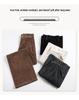 Women's Fleece-Lined Chenille Wide-Leg Pants: Tall, Draped, Casual Style for Spring & Autumn 2025