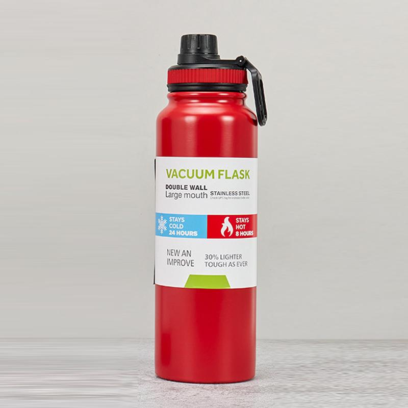 

600/800/1000ML Thermos Bottle Stainless Steel Car Thermal Cup Keeps Cold and Heat Thermal Mug Sports Insulated Cup Vacuum Flask 600ML червоний