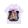Vintage Washed Heavyweight Cotton Tee With Streetwear Hip Hop Graphic Print Unisex Oversized Fit