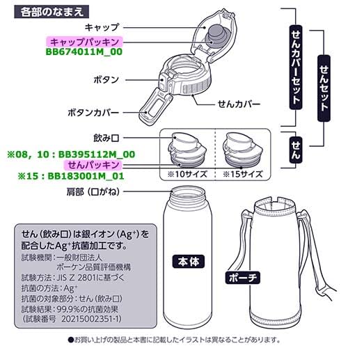 ZOJIRUSHI Zojirushi BB183001M-01 Stainless steel mug bottle seal packing bottle stopper packing [n post mailing] water stopper packing