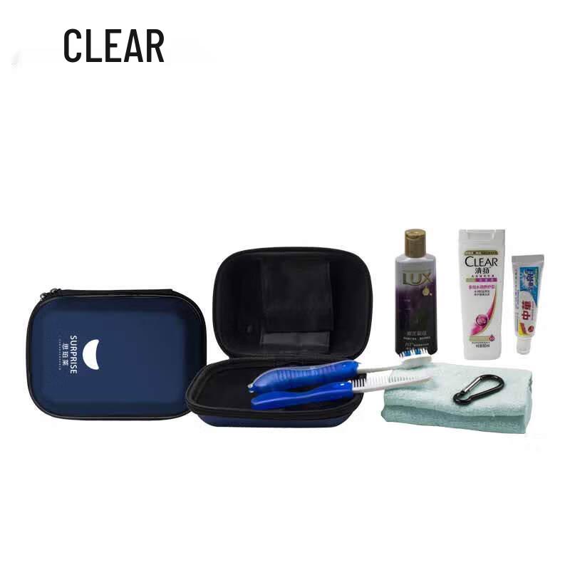 Clear Exquisite Living 7-Piece Travel Toiletries Set
