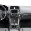 Carbon Fiber Interior Parts for Honda Accord 03-07: Steering Wheel, Window Lifters, Center Console, and Instrument Panel.