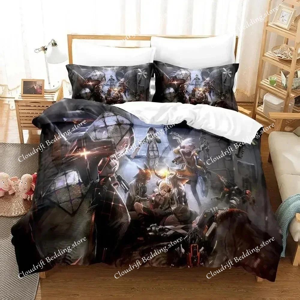 3D Print Kawaii Anime Arknights Bedding Set Single Twin Full Queen King Size Bed Set Aldult Kid Bedroom Duvet Cover Sets