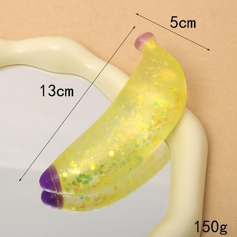 Anti-Anxiety Banana Squeeze Toys Slow Rising Soft Novelty Fidget Toy for Adults Office Workers Daily Relax